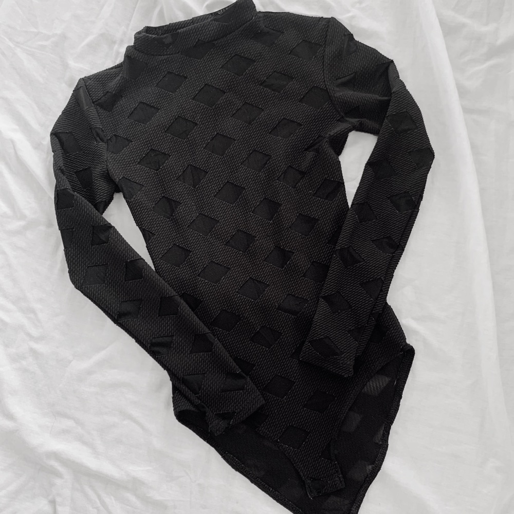 Black Mesh Bodysuit